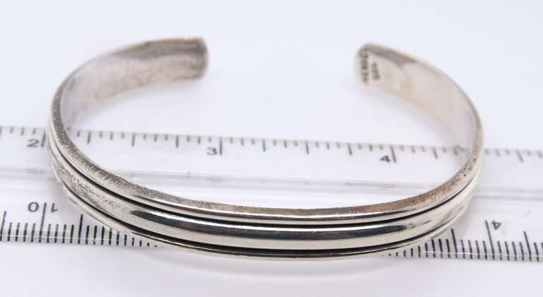 Vintage 925 Sterling Silver Mexico Cuff Bangle