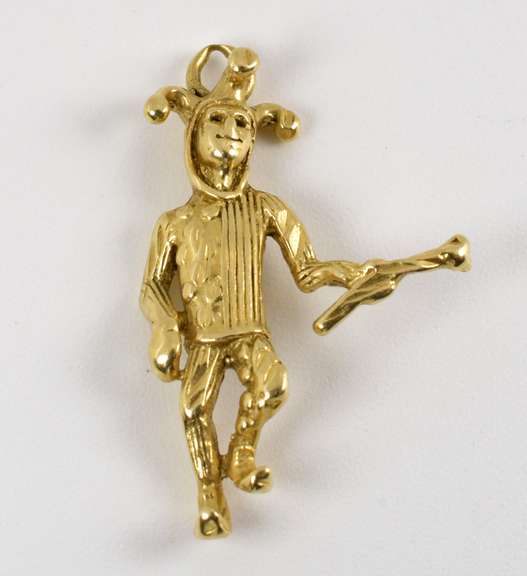 Whimsical 14k Jester Charm