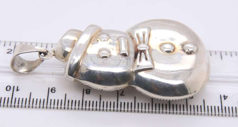 Sterling Silver Snowman Pendant