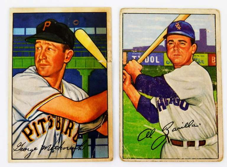 2 Bowman 1952 Baseball Cards