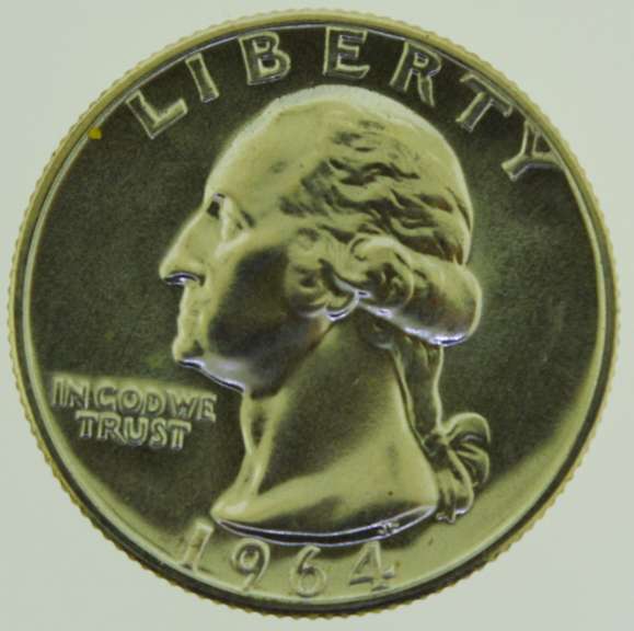 1964 Washington Silver Quarter lot of Two 25C US Coin