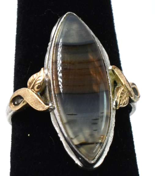 Sterling Silver Ring With An Interesting Stone