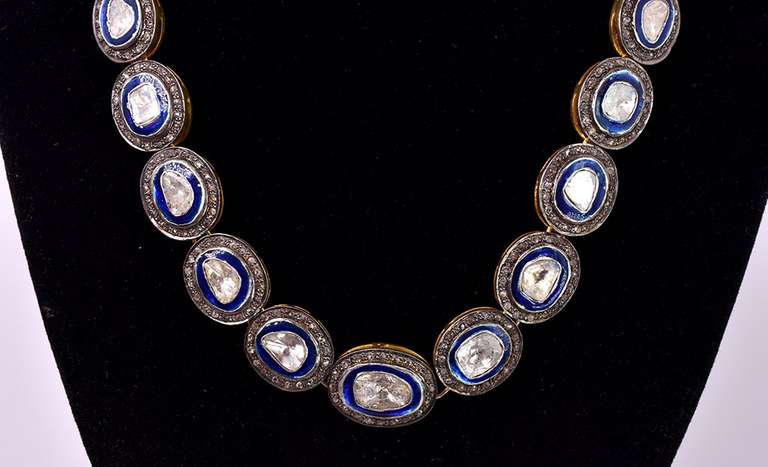 Darling 12.70CTW Diamond Necklace in Gold Plated Sterling Silver