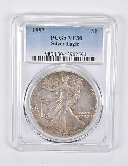 VF30 1987 American Silver Eagle PCGS Lowball