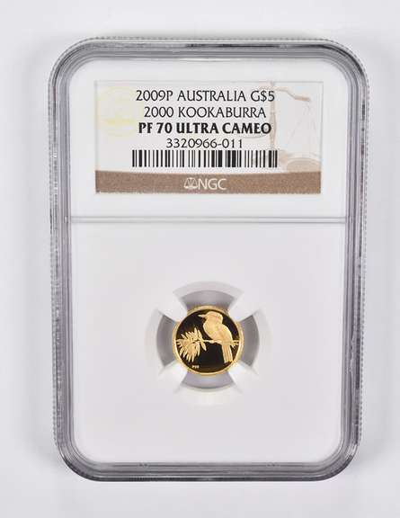 PF70 UCAM 2009-P Australia $5 Gold 2000 Kookaburra NGC