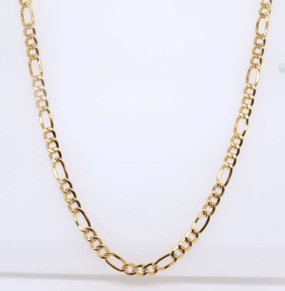 Fantastic Yellow Gold Figaro Chain Necklace