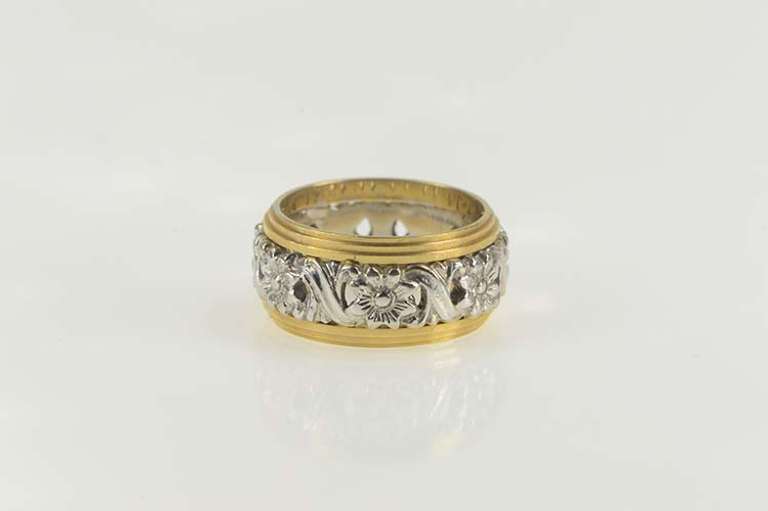 14K Yellow Gold Vintage NOS 1950's Blossom Wedding Band Ring