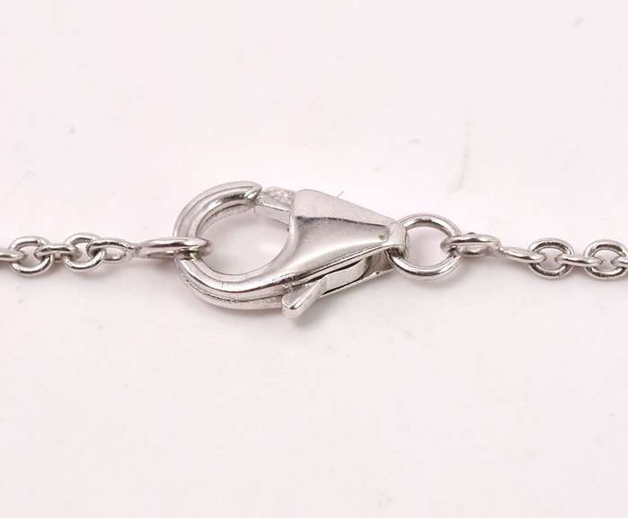 Amazing Green Amethyst Pendant Necklace in 18K White Gold
