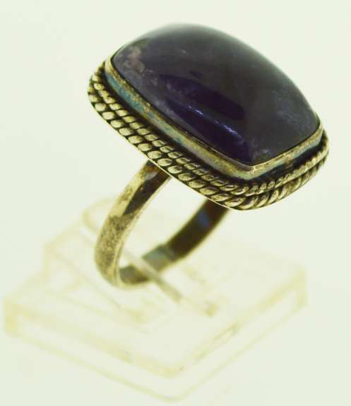 Sterling Silver Purple Stone Ring