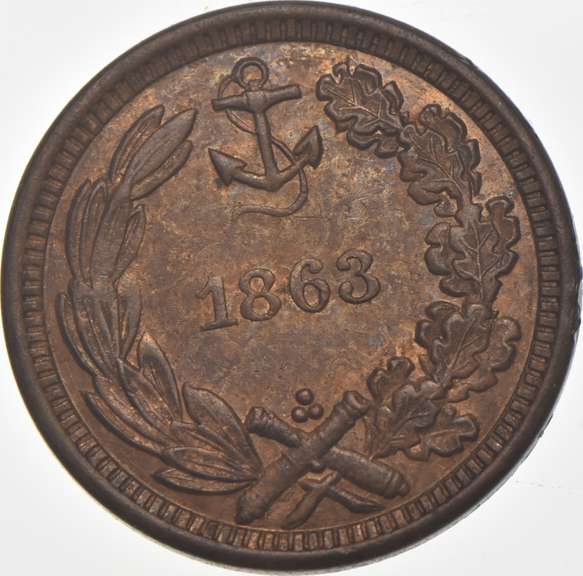 1863 Our Little Monitor Civil War Token