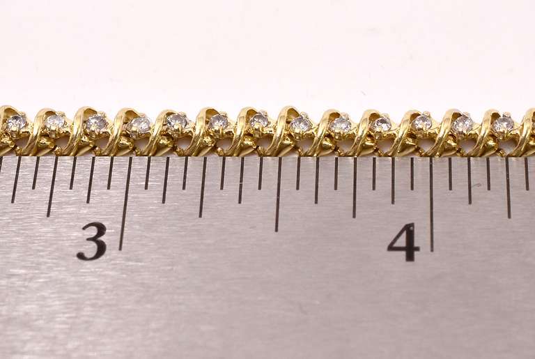 Spectacular Diamond Bracelet in 14K Yellow Gold