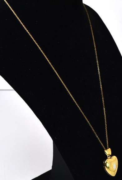 Vermeil Heart Locket Necklace