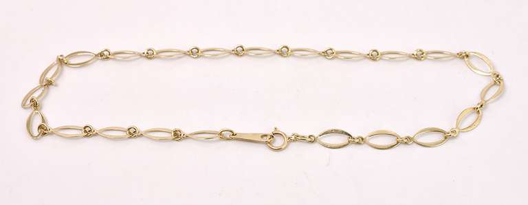 Incredible Oval Link Anklet in Yellow Gold