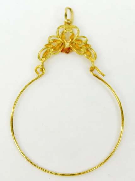 Vintage 14K Charm Holder Pendant