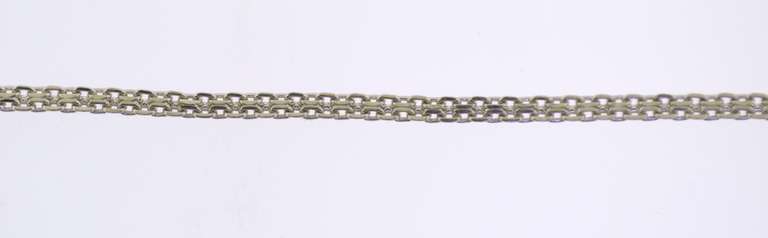 Sterling Silver Beautiful V Necklace With Diamond pave.