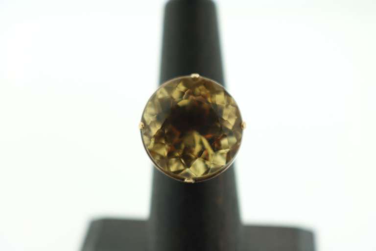 Magnificent Yellow Topaz 18k Gold Ring