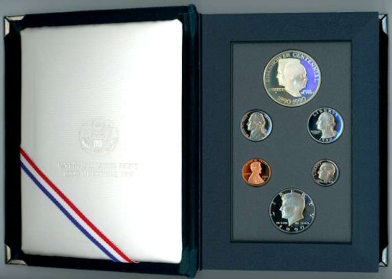 1990 Prestige Proof Set in Original Shipping Box