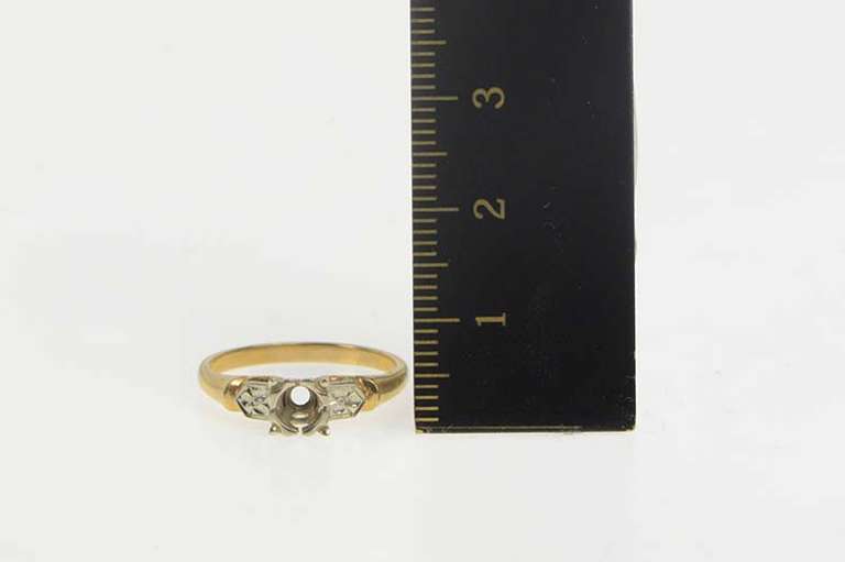 14K Yellow Gold Vintage NOS 1950's 3.75mm Engagement Setting Ring