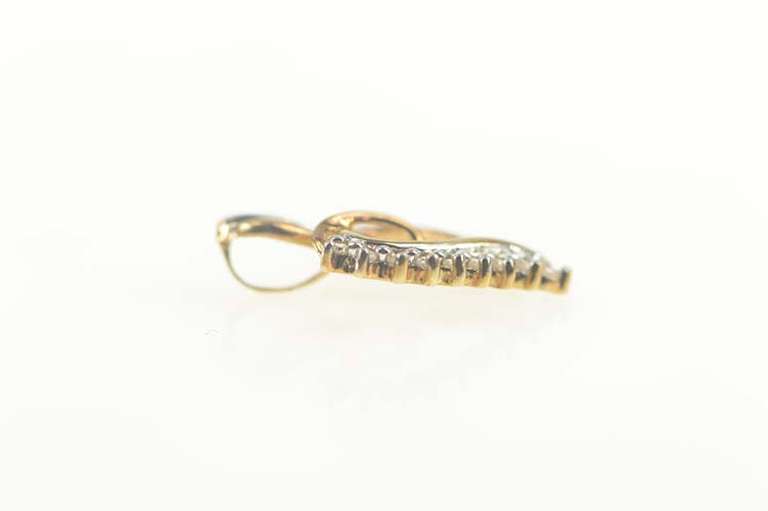10K Yellow Gold Classic Diamond Heart Love Symbol Pendant