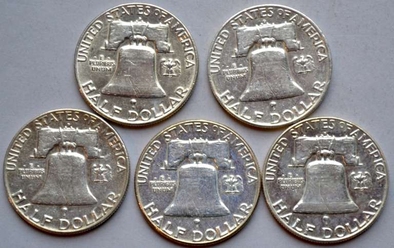 Ben Franklin Half Dollar Collection 1959-63