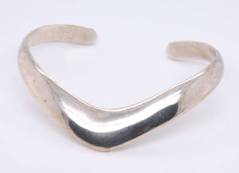 Vintage Sterling Silver Mexico Cuff Bangle Bracelet