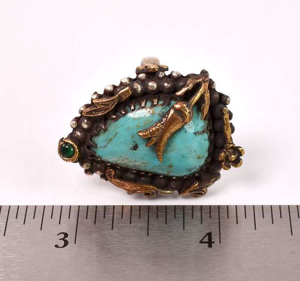 Sensational Approx. 7.89CTS Turquoise Ring in Sterling Silver