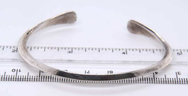 Vintage Sterling Silver Signed Cuff Bangle
