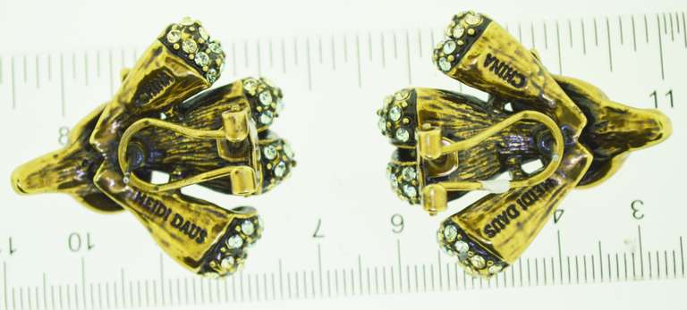 Heidi Daus Fancy Crystal Floral Earrings