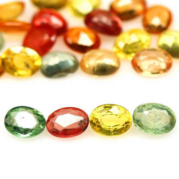 Heated only! 6.34ct fancy color Sapphire set