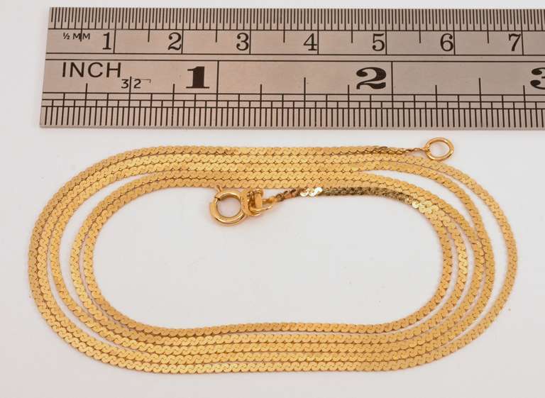 Useful 30" 14k Serpentine Link Necklace