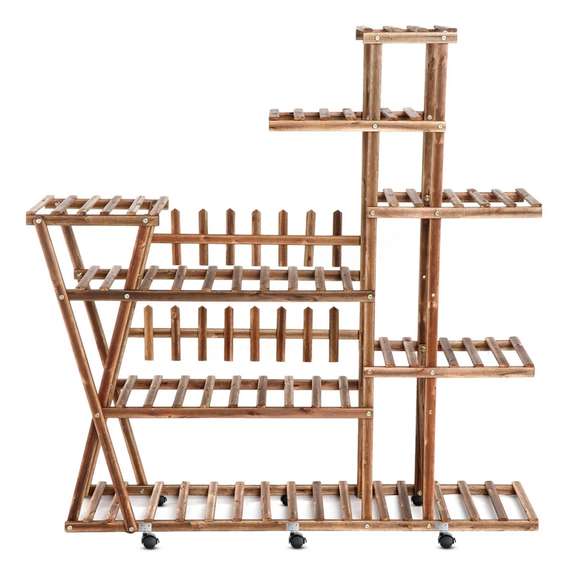 Multi Tier Wooden Flower Plant Display Stand