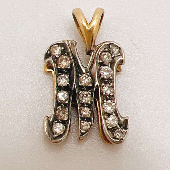 14kt Solid Yellow Gold & Diamond Pendant