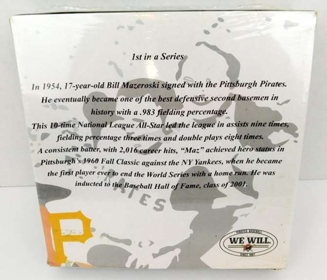 Bill Mazeroski HOF Collectible Plate, Sealed