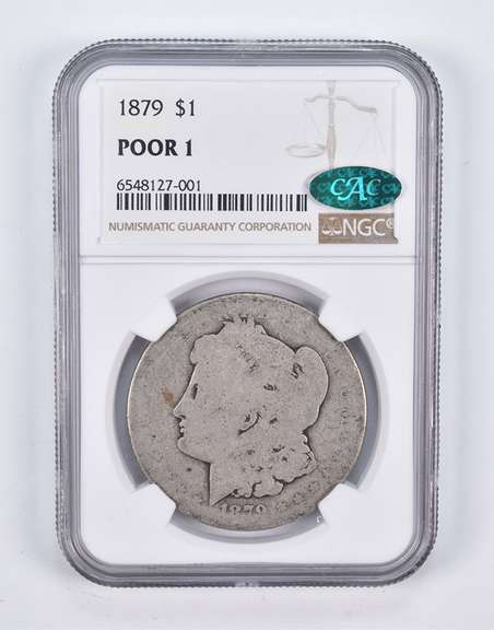 Poor 1 1879 Morgan Silver Dollar CAC NGC