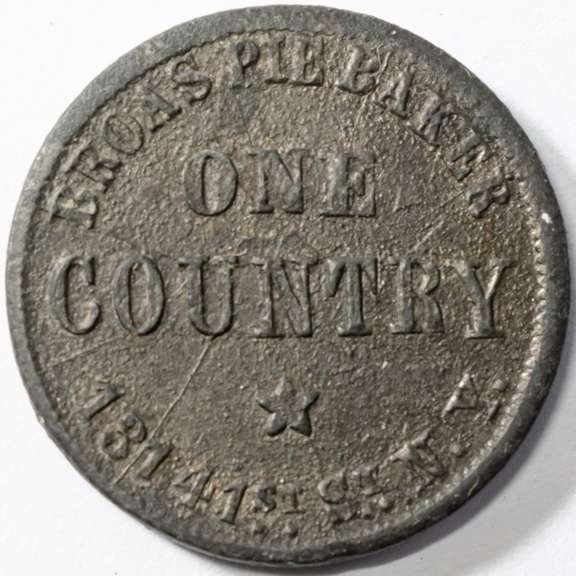 1863 Broas Pie Baker NY City Pie Bakers Civil War Store Card