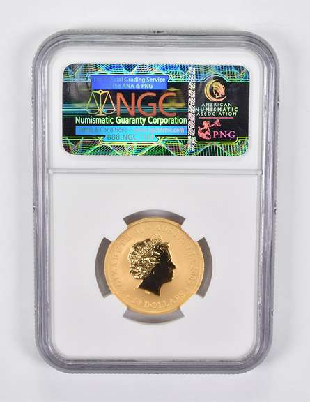 MS70 2009-P Australia $50 Gold Kangaroo NGC
