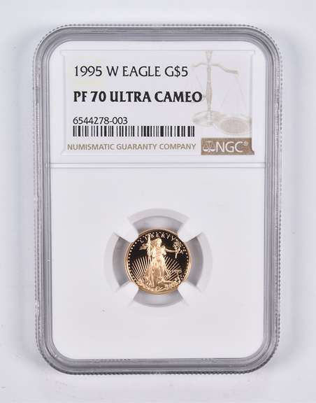 PF70 UCAM 1995-W $5 American Gold Eagle 1/10 Oz. .999 Fine Gold NGC