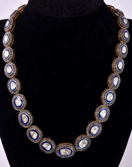 Darling 12.70CTW Diamond Necklace in Gold Plated Sterling Silver