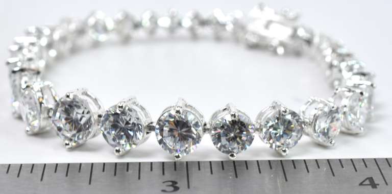 Sterling Silver CZ Bracelet