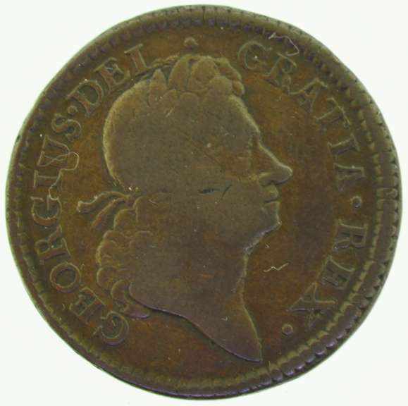 1723 Wood's Hibernia Halfpenny Martin 4.44 Fa.5, W-13470 Rarity-4 Fine