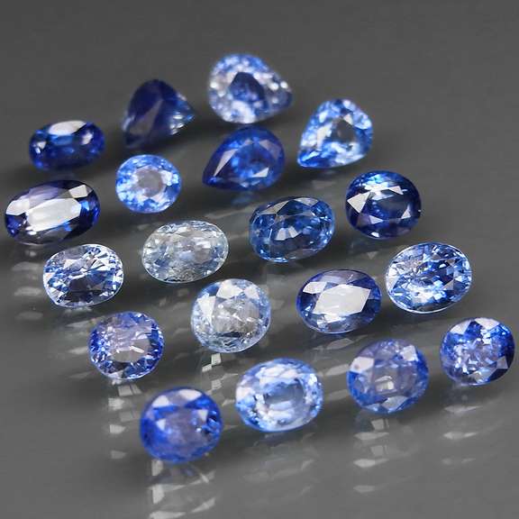 Exquisite 8.67ct 19 piece Ceylon Sapphire set -heated only!