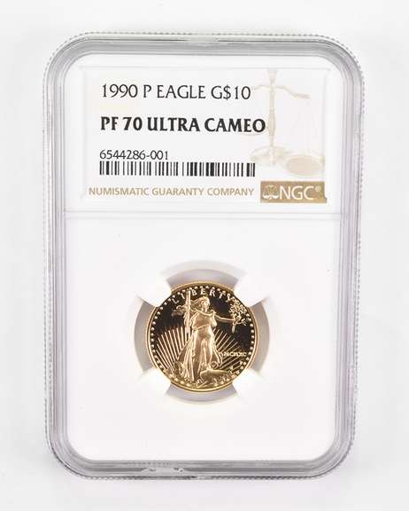 PF70 UCAM 1990-P $10 American Gold Eagle - Graded NGC