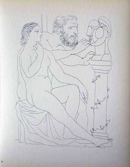 PABLO PICASSO, SEATED MODEL AND SCULPTOR