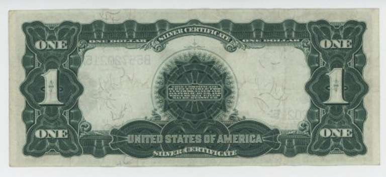 Crisp AU 1899 Series Large Size $1 Black Eagle Silver Certificate