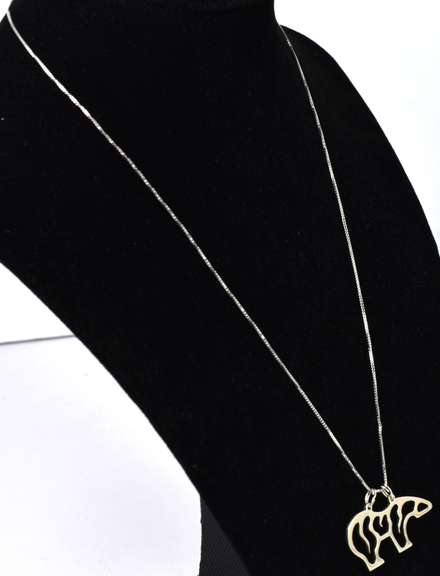 Sterling Silver Bear Necklace