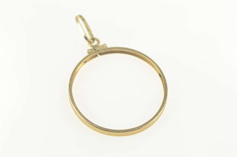 14K Yellow Gold Gold $10 Double Eagle Coin Holder Bezel Pendant