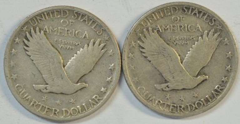 1928 & 1930 Standing Liberty Quarters in choice XF