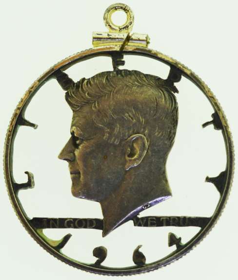 1964 John Kennedy Silver US Coin 8.1 Grams Pendant
