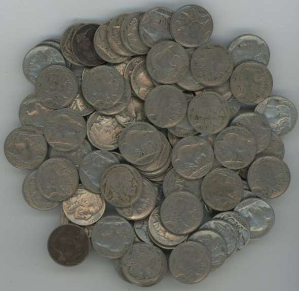 Lot of 100 assorted Full Date Indian Head Buffalo Nickels