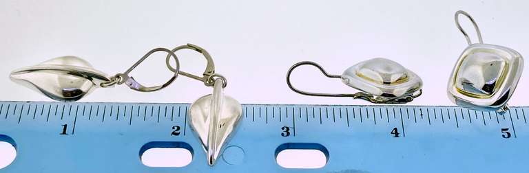 Sterling Silver Earring Two Pair Of Earrings